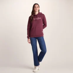 Magdalen Womens Supersoft Overhead Hoody - Burgundy