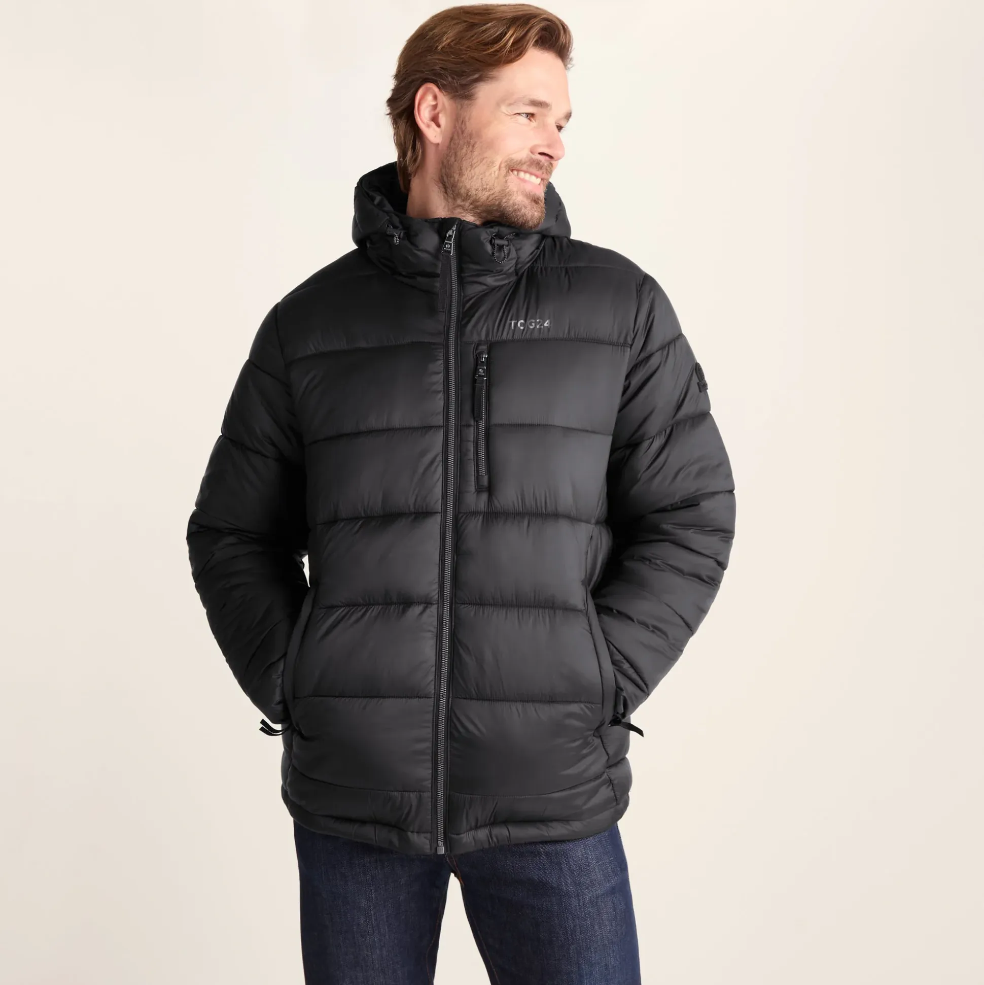 Maloney Mens Wind Resistant Insulated Jacket - Black