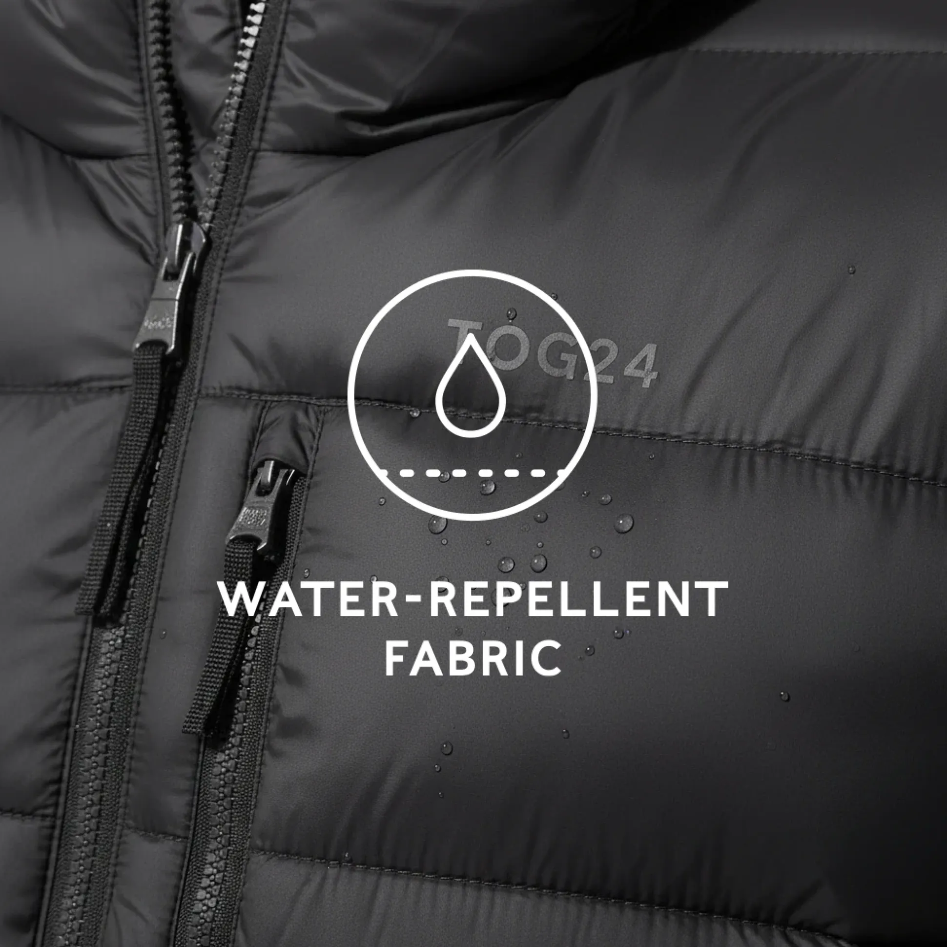 Maloney Mens Wind Resistant Insulated Jacket - Black