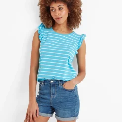 Maribel Womens Vest - Blue Tide Stripe