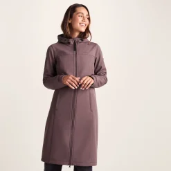 Marina Womens Long Water Resistant Softshell Jacket - Dark Mauve