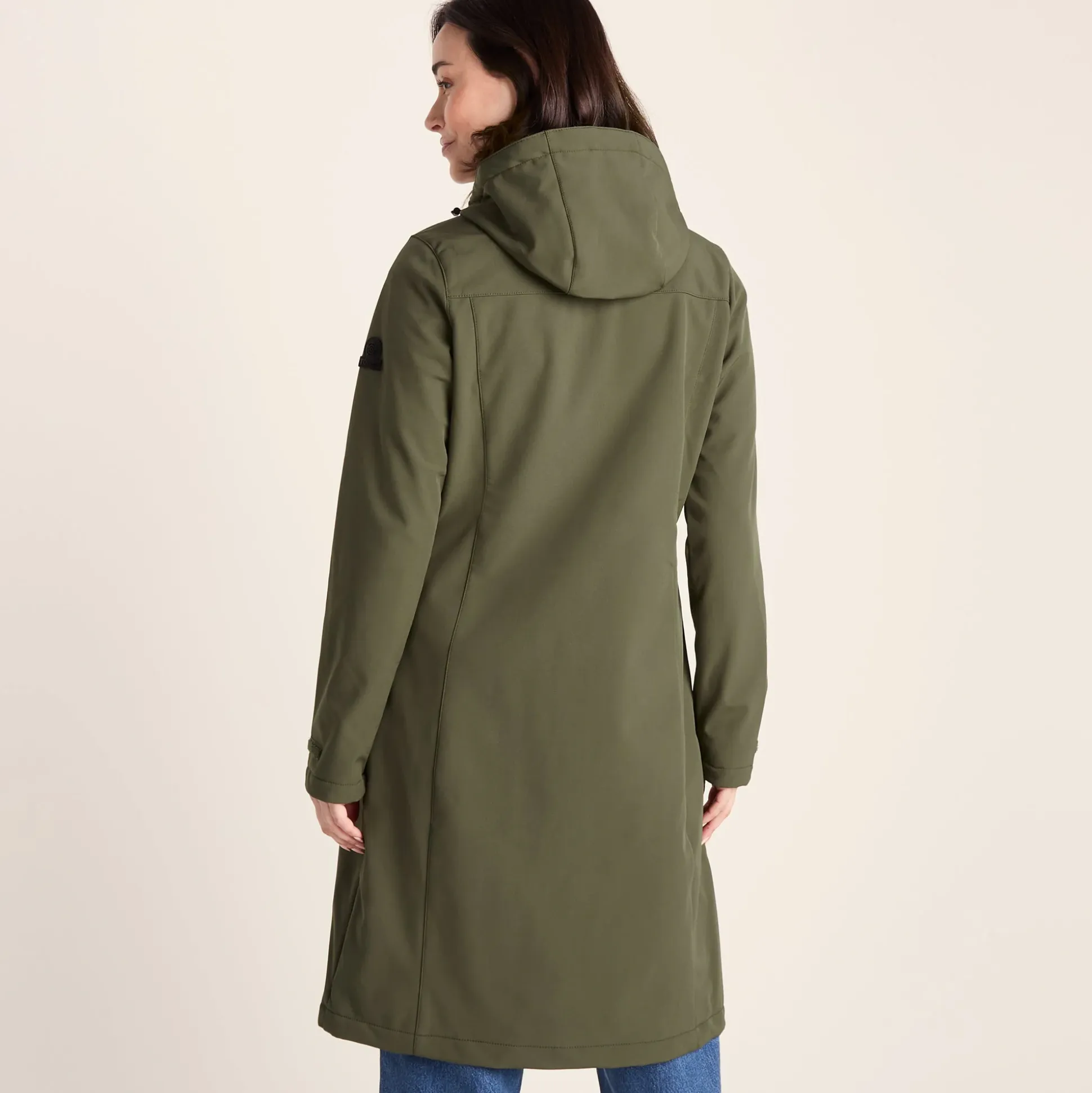 Marina Womens Long Water Resistant Softshell Jacket - Khaki