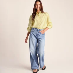 Marnie Womens 100% Cotton Oversized Shirt - Butter Yellow