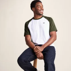McGill Mens 100% Cotton Supersoft T-Shirt - Forage Green/Optic White