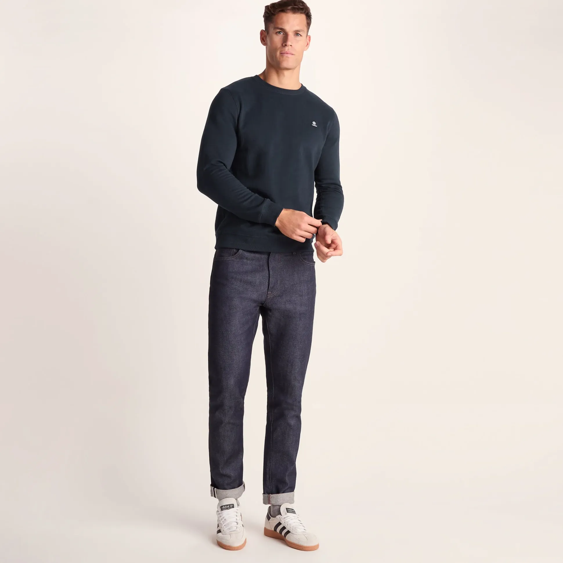 Mellor Mens Supersoft Cotton Rich Sweat - Dark Indigo