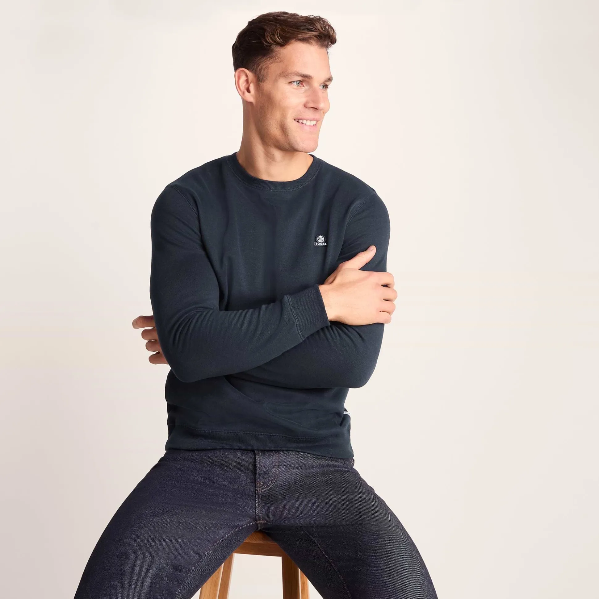 Mellor Mens Supersoft Cotton Rich Sweat - Dark Indigo