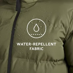 Menka Mens Shower Resistant Insulated Jacket - Khaki