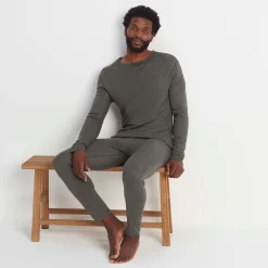 Meru Mens Cashmere Touch Base Layer Crew Neck - Dark Grey Marl