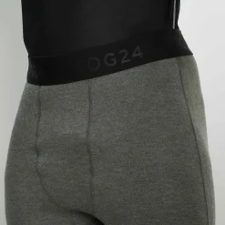 Meru Mens Cashmere Touch Base Layer Leggings - Dark Grey Marl