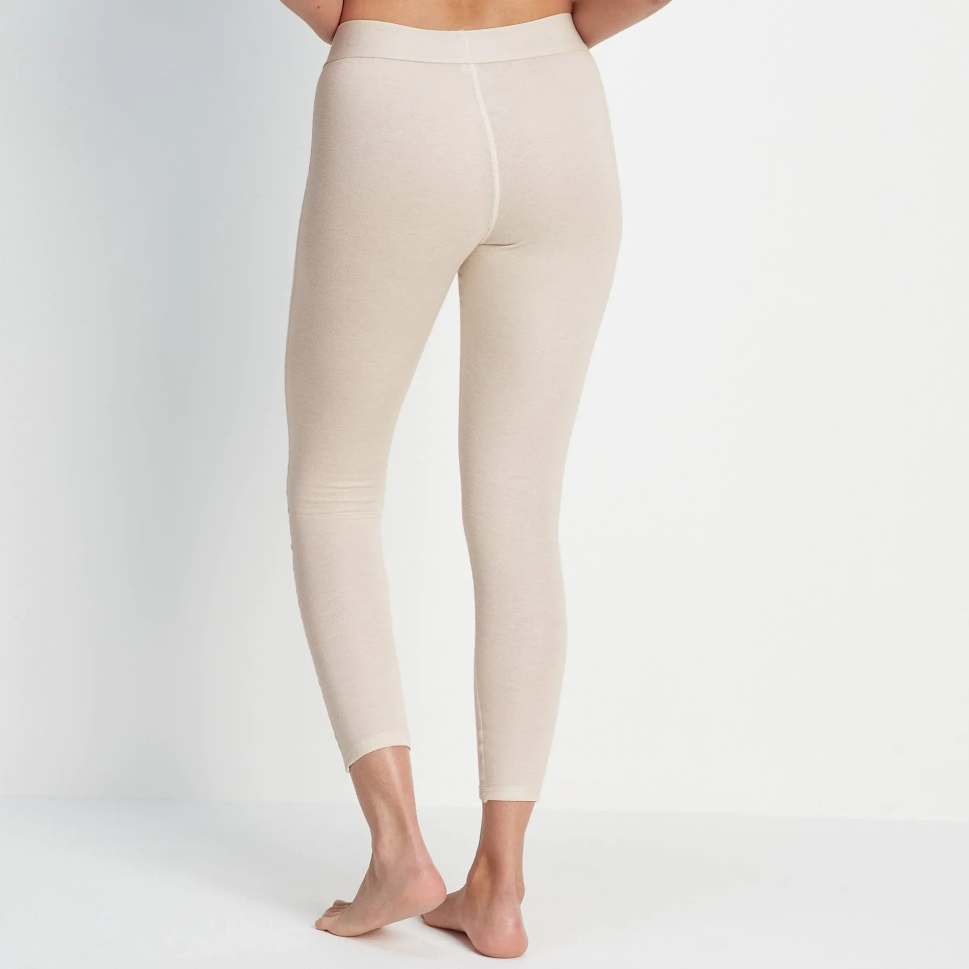 Meru Womens Cashmere Touch Base Layer Leggings - Off White