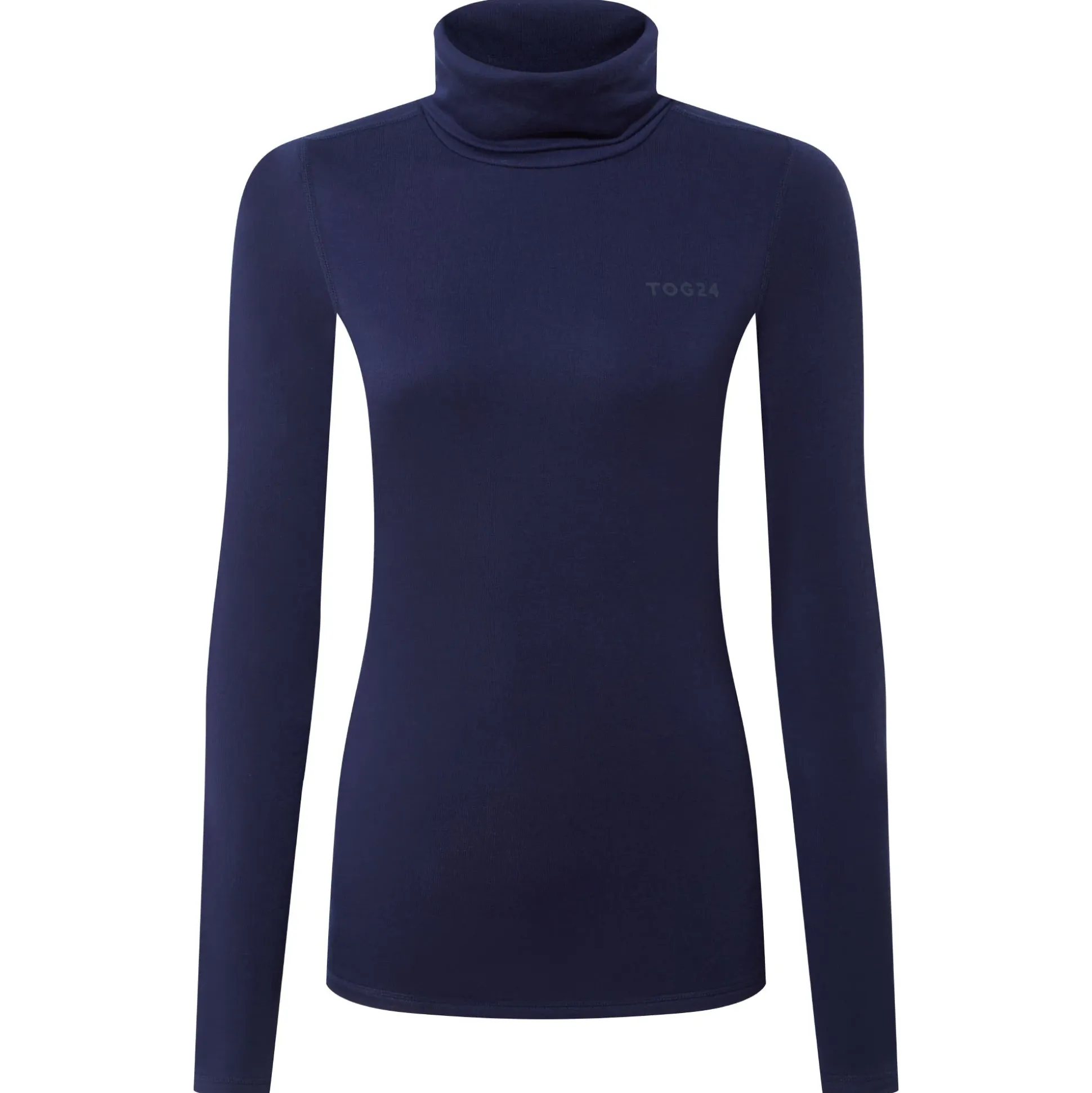 Meru Womens Cashmere Touch Roll Neck Base Layer - Oxford Blue