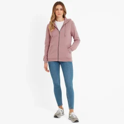 Mia Womens Supersoft Zip Hoody - Faded Pink