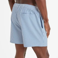 Micah Mens Swimming Shorts - Pastel Blue Stripe