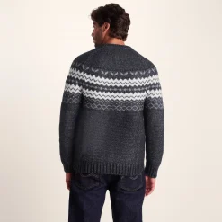 Michael Mens Chunky Knitted Jumper - Dark Indigo Marl
