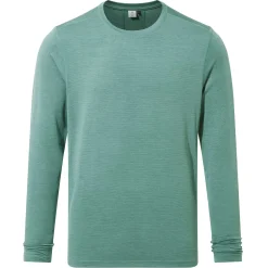 Mittel Mens Long Sleeve Performance Top - Seafoam Green Marl