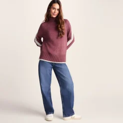Moira Womens Knitted Jumper - Washed Burgundy