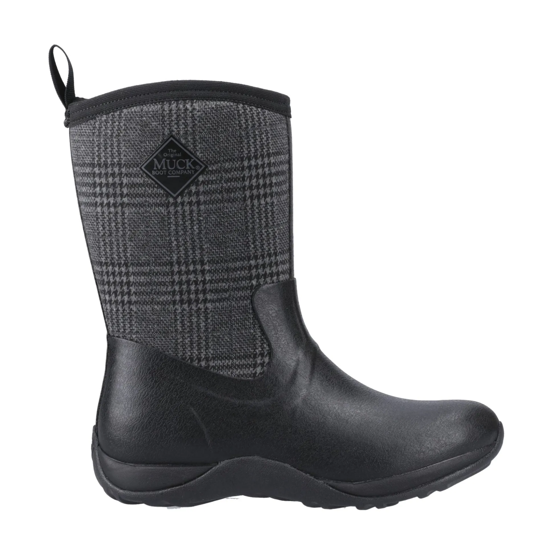 Muck Boots Arctic Weekend Pull On Wellington Boot Womens - Black/Plaid