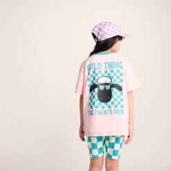 Najdi Kids Shaun the Sheep T-Shirt - Milkshake Pink