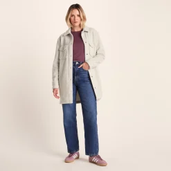 Nayla Womens Long Shacket - Warm Cloud
