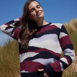 Niamh Womens Chunky Knitted Jumper - Landscape Knit