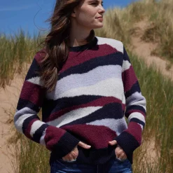 Niamh Womens Chunky Knitted Jumper - Landscape Knit