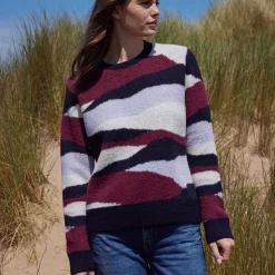 Niamh Womens Chunky Knitted Jumper - Landscape Knit