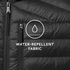 North Mens RDS Certified Down Hooded Jacket - Black