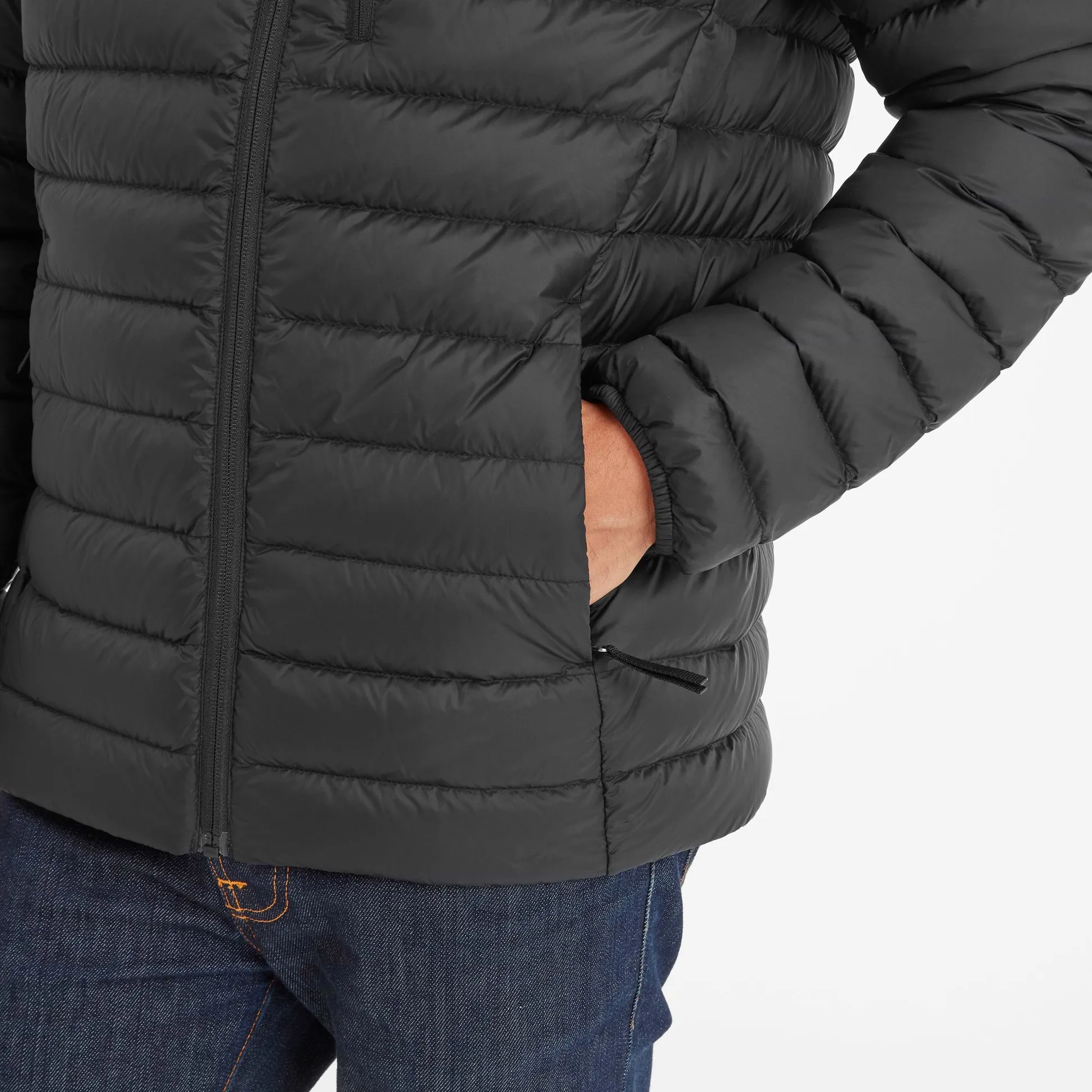 North Mens RDS Certified Down Hooded Jacket - Black