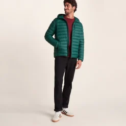 North Mens RDS Certified Down Hooded Jacket - Evergreen