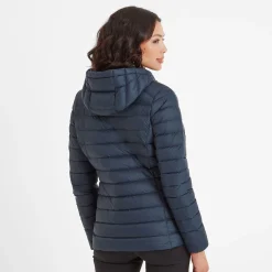 North Womens RDS Certified Down Hooded Jacket - Dark Indigo