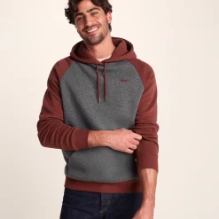 Noston Mens Supersoft Raglan Hoody - Port