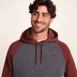 Noston Mens Supersoft Raglan Hoody - Port