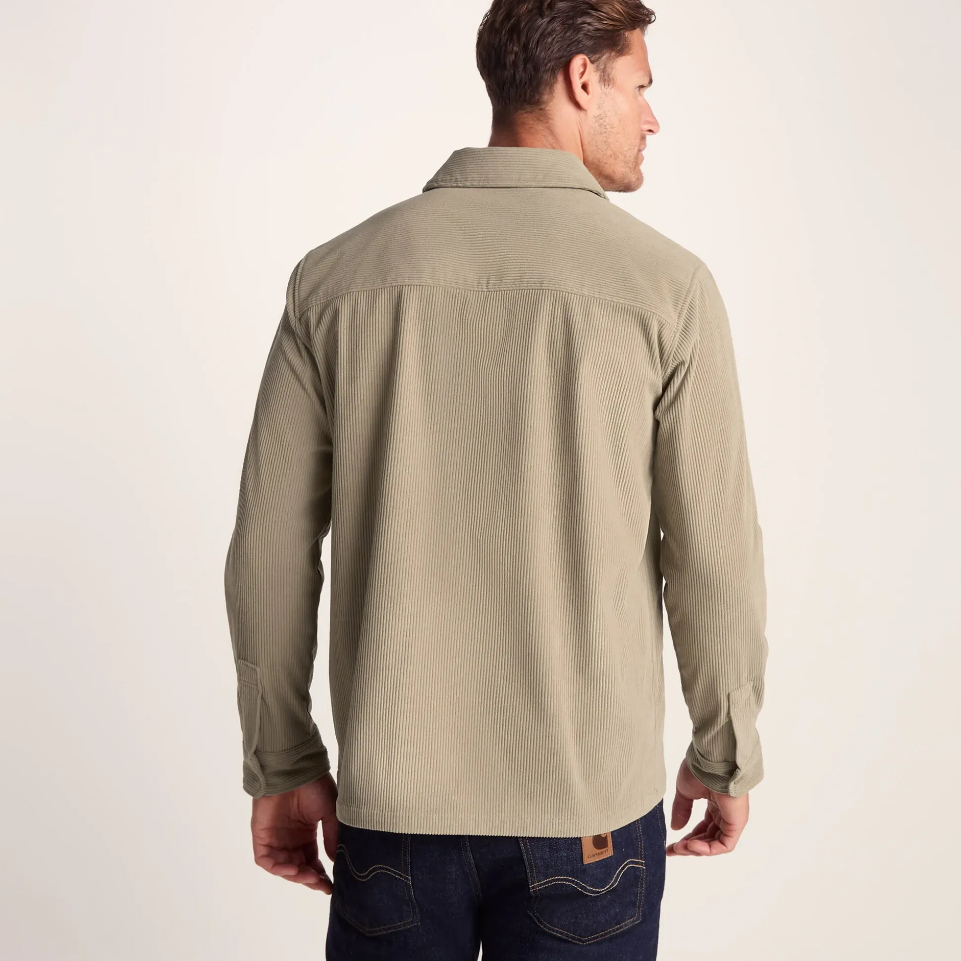 Olson Mens Chunky Corduroy Shacket - Walnut