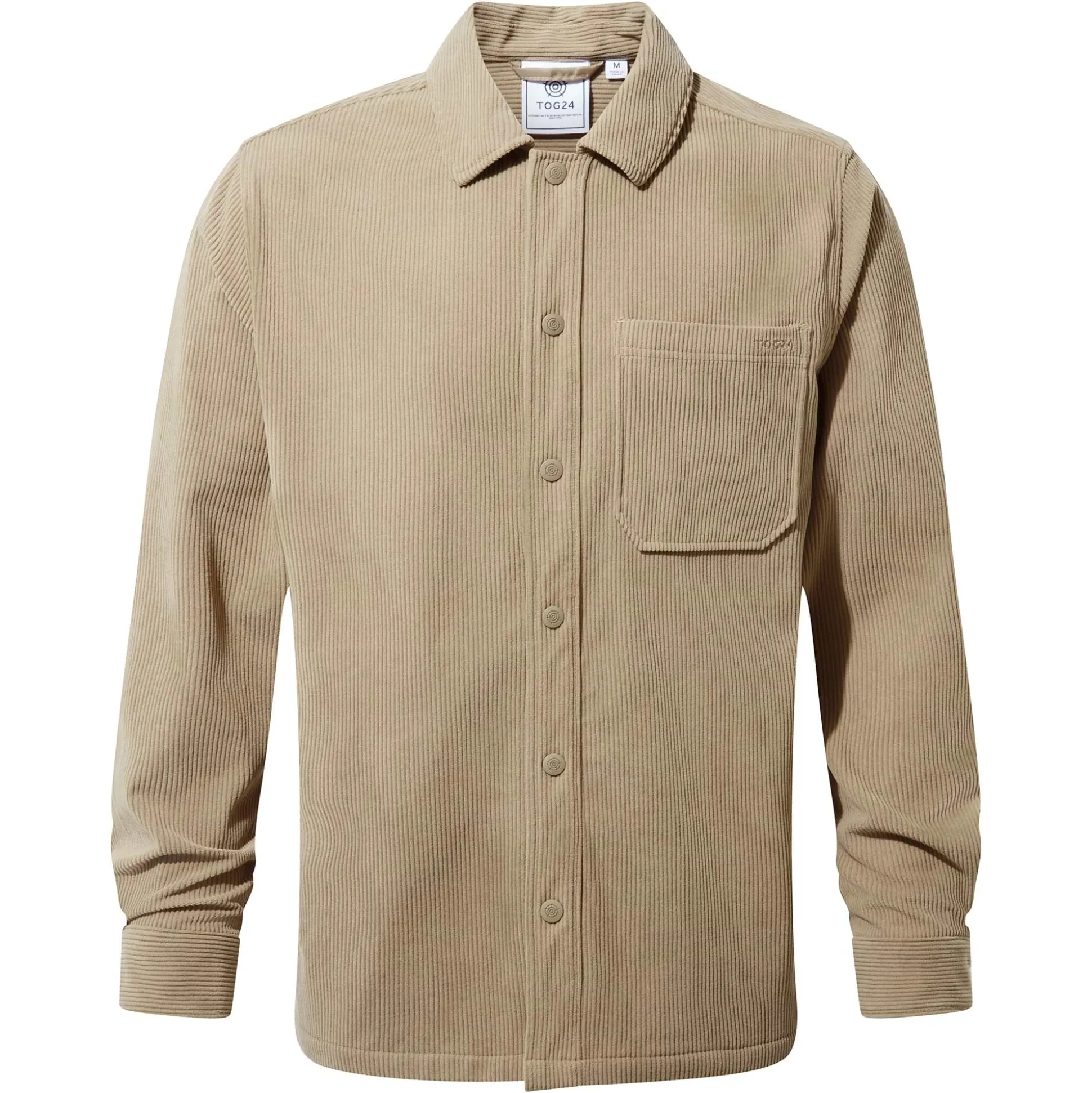 Olson Mens Chunky Corduroy Shacket - Walnut