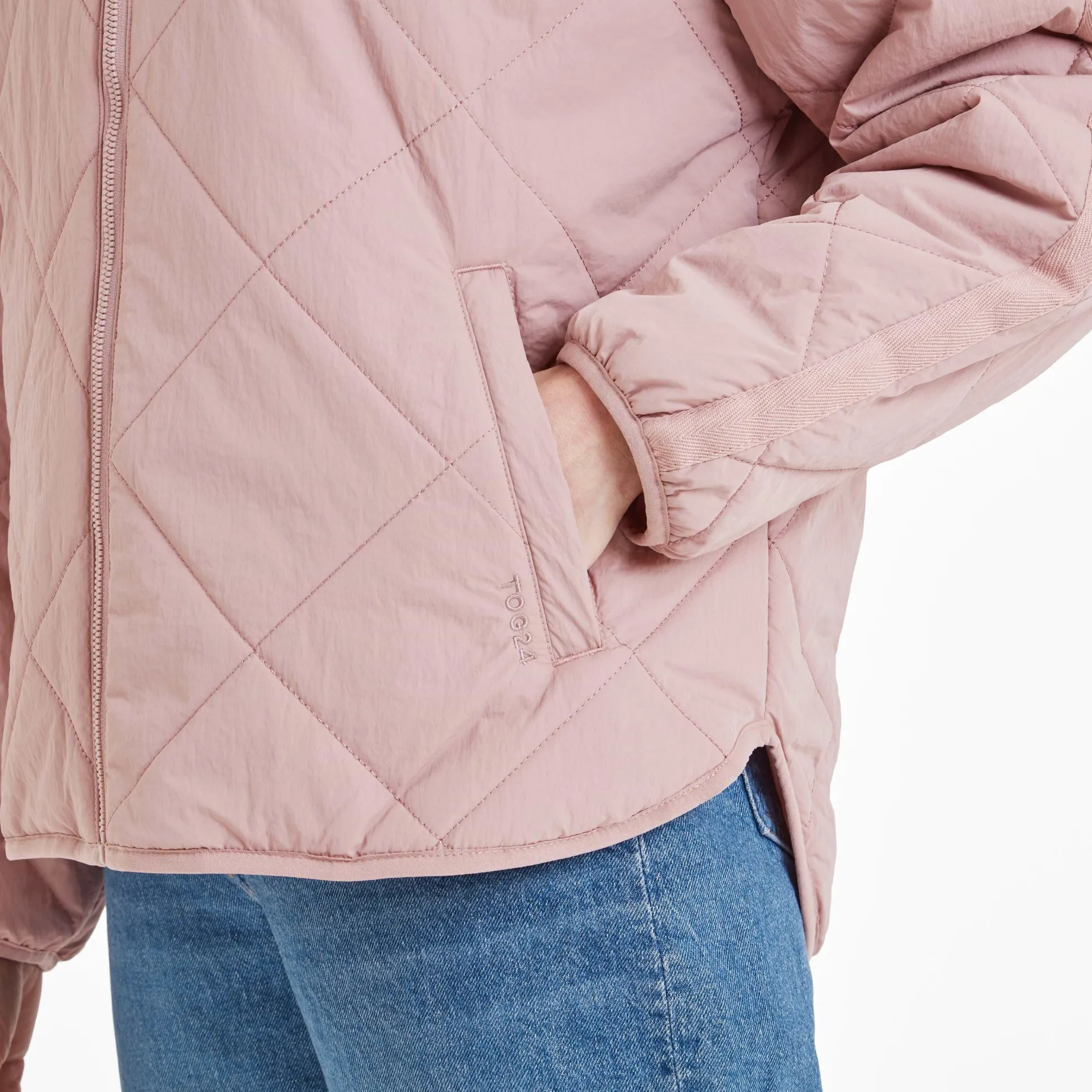 Orford Womens Hooded Packaway Padded Jacket - Faded Pink