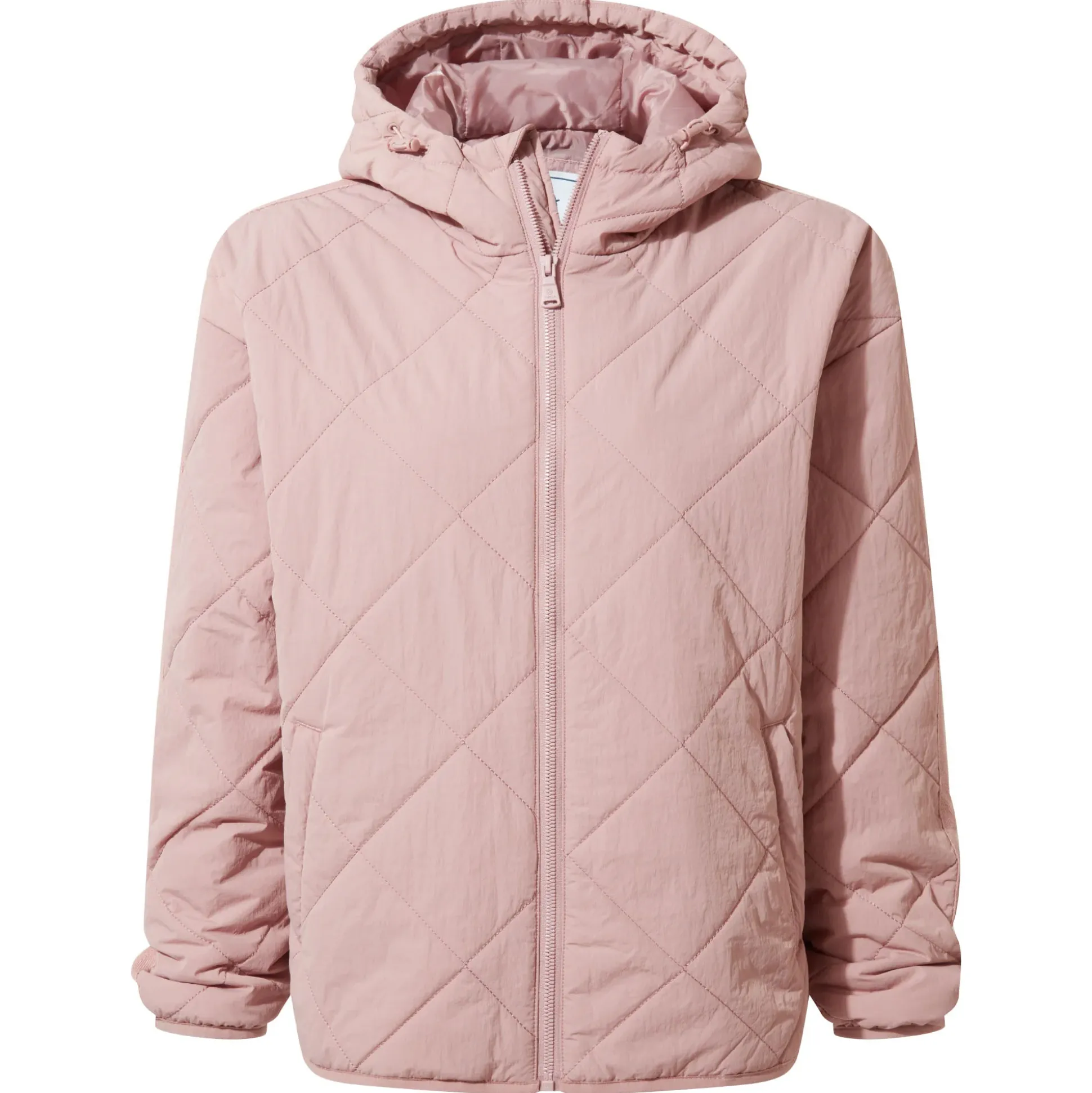 Orford Womens Hooded Packaway Padded Jacket - Faded Pink
