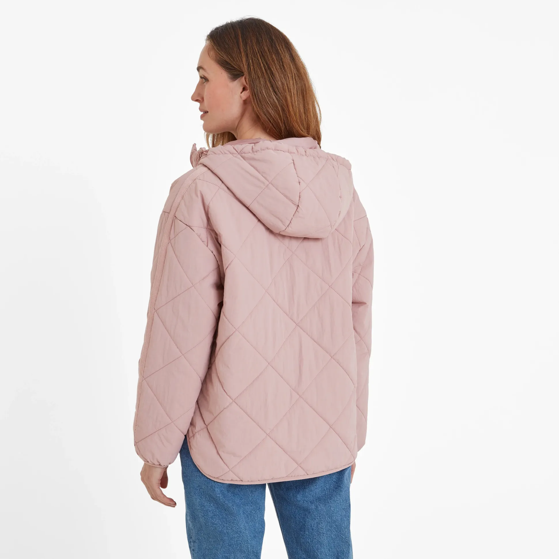 Orford Womens Hooded Packaway Padded Jacket - Faded Pink