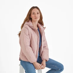 Orford Womens Hooded Packaway Padded Jacket - Faded Pink