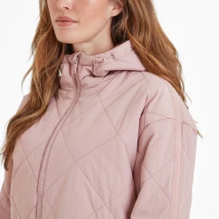 Orford Womens Hooded Packaway Padded Jacket - Faded Pink