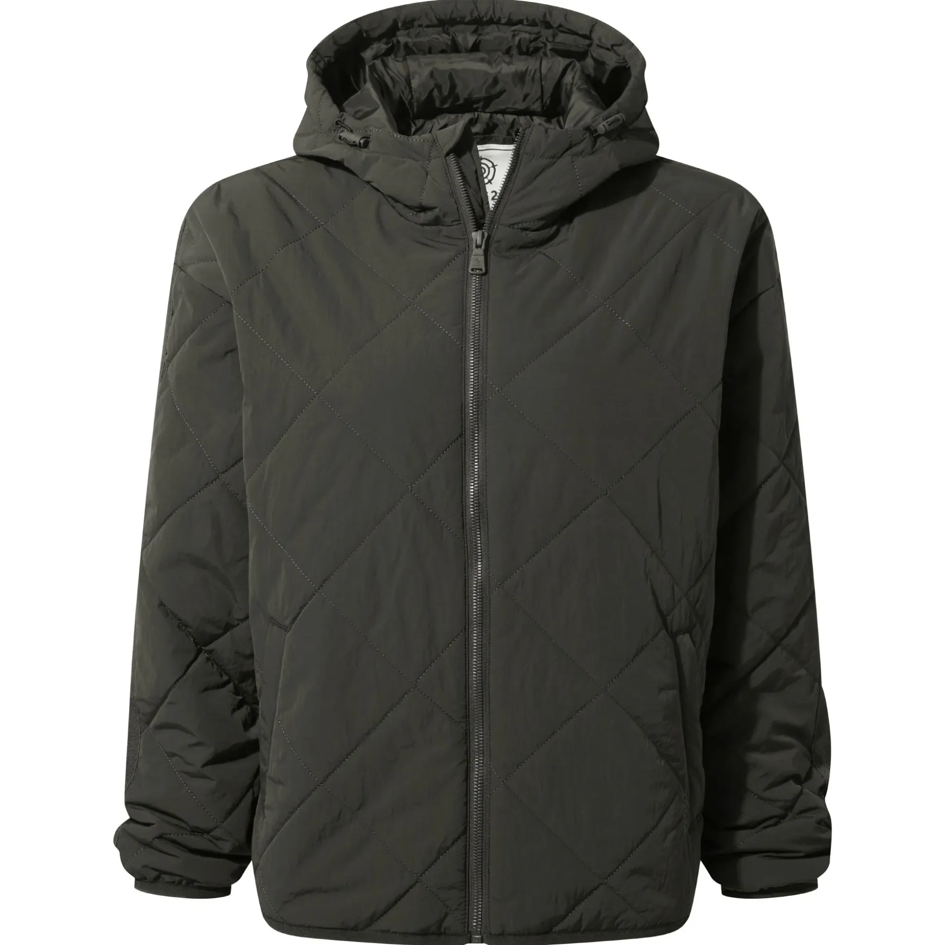 Orford Womens Hooded Packaway Padded Jacket - Washed Black