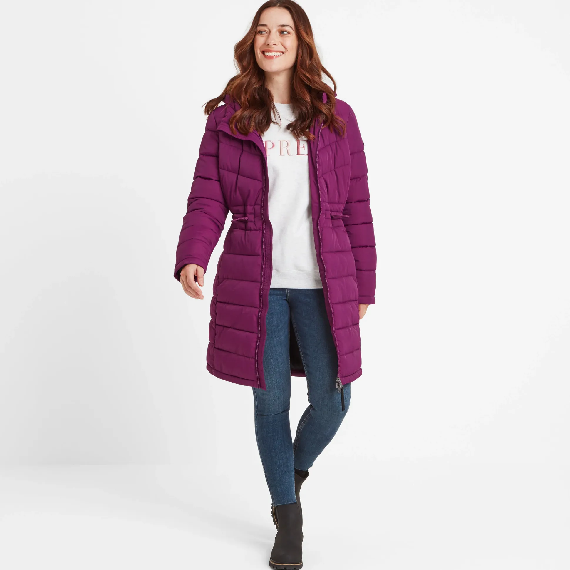 Orton Womens Padded Parka - Purple Berry