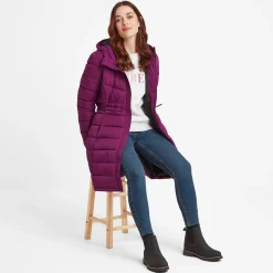 Orton Womens Padded Parka - Purple Berry