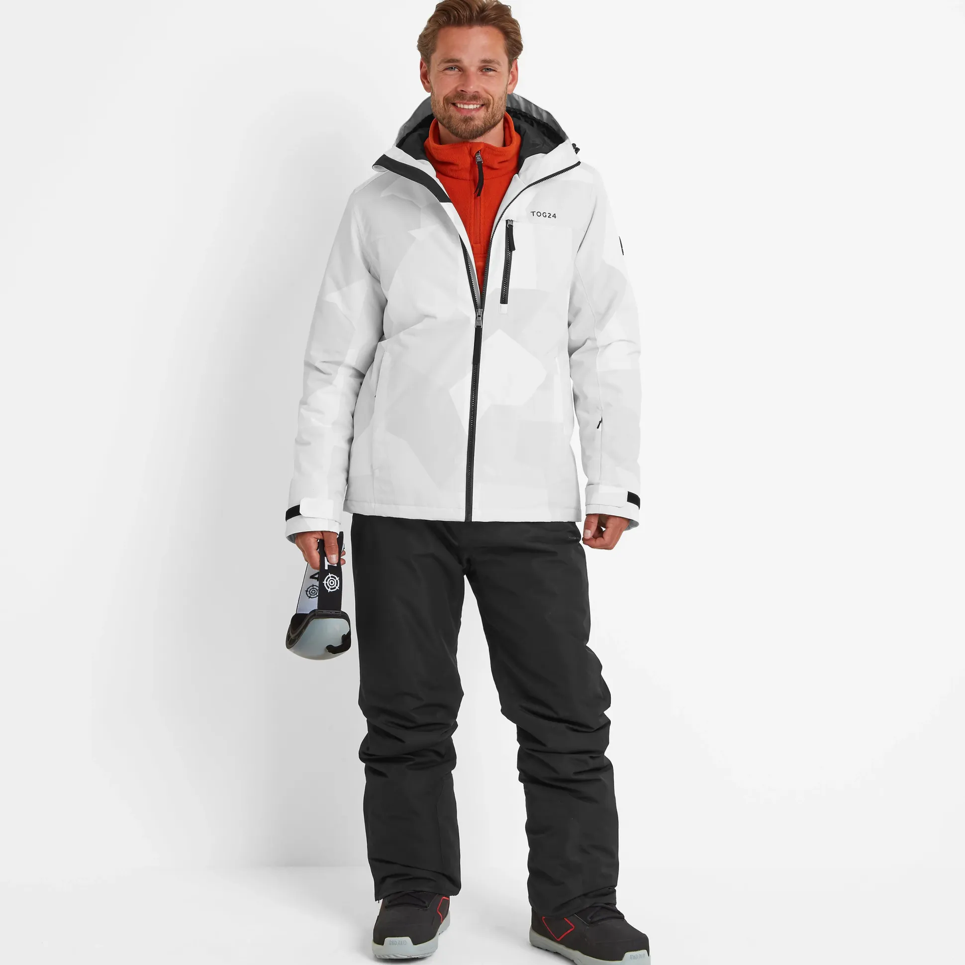 Palisade Mens Ski Jacket - Light Grey Camo