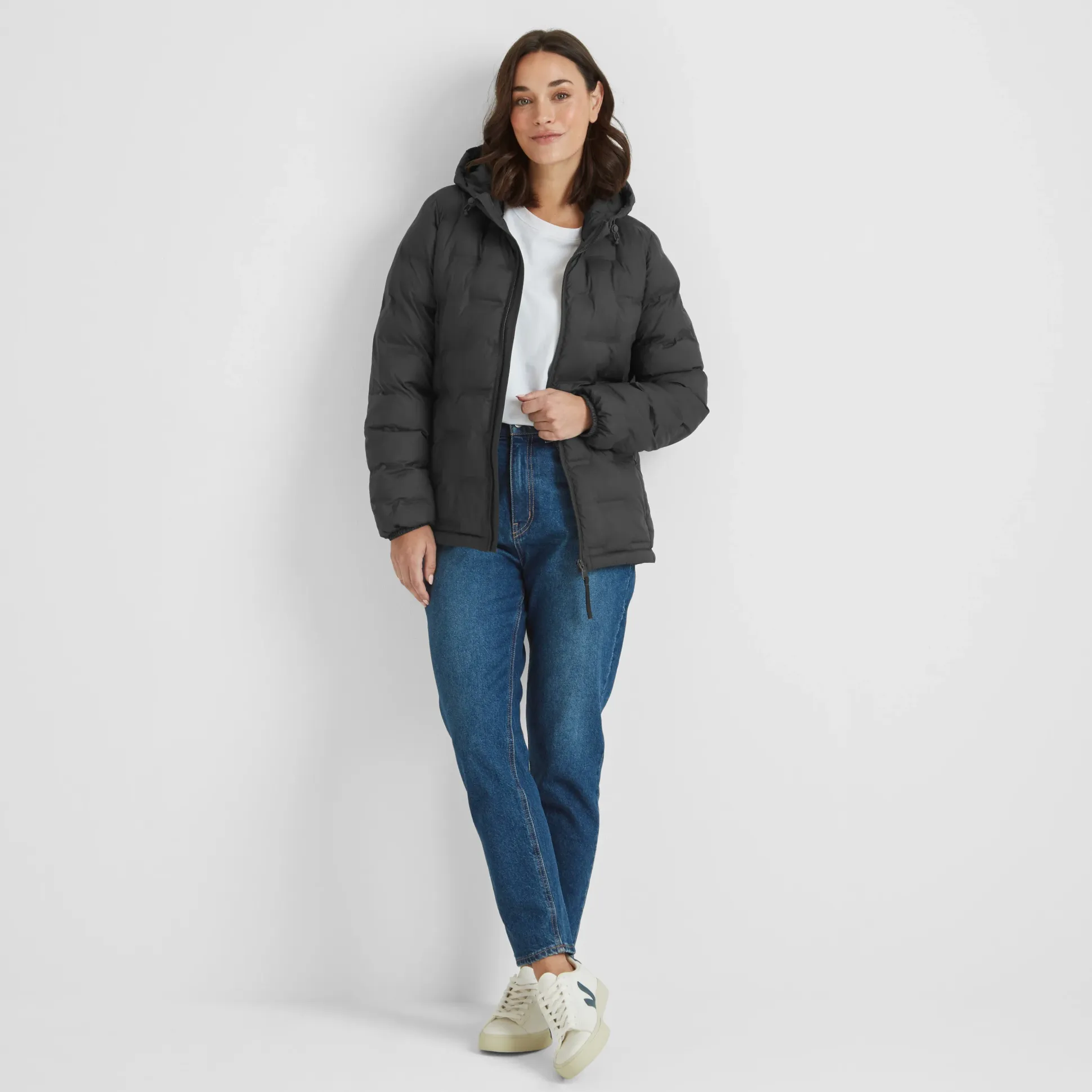 Palmer Womens Shower Resistant Insulated Jacket - Washed Black