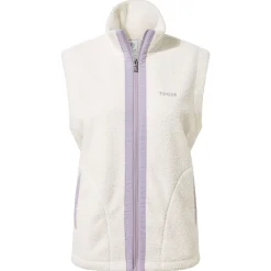 Peyton Womens Relaxed Fit Sherpa Fleece Gilet - Vanilla