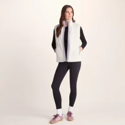 Peyton Womens Relaxed Fit Sherpa Fleece Gilet - Vanilla