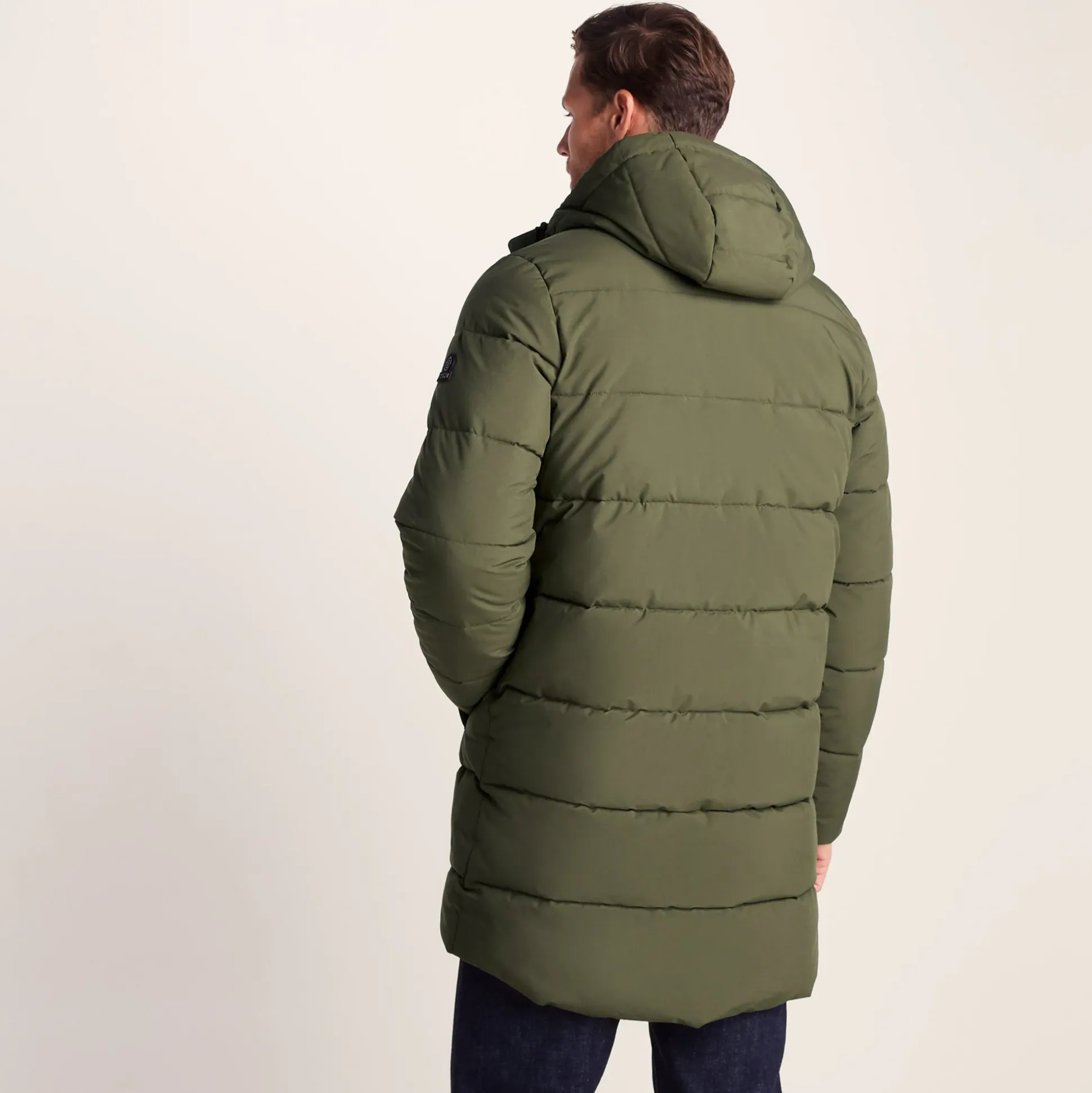 Preece Mens Long Shower Resistant Insulated Jacket - Khaki