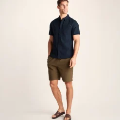 Preston Mens 100% Cotton Supersoft Short Sleeve Shirt - Indigo