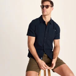 Preston Mens 100% Cotton Supersoft Short Sleeve Shirt - Indigo