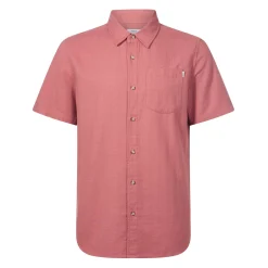 Preston Mens 100% Cotton Supersoft Short Sleeve Shirt - Redwood